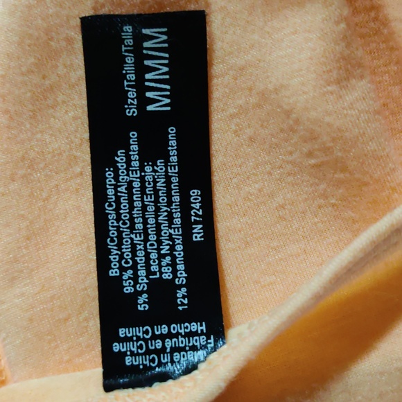 Orange Creamcicle Lacey Halter Crop Top NWOT - Picture 5 of 8